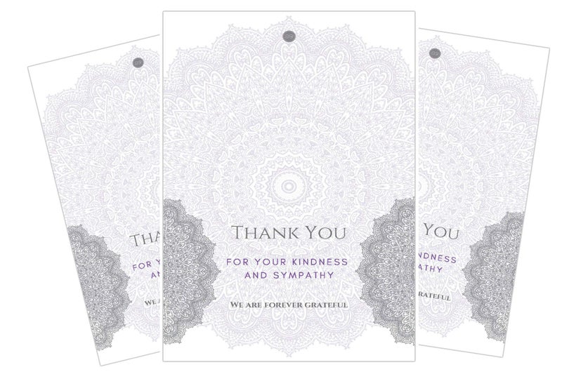 Elcer Celebration of life Funeral thank you cards with envelopes Sympathy memorial acknowledgement Thank you Cards - Image 2